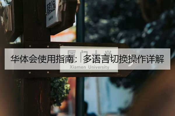 华体会使用指南：多语言切换操作详解